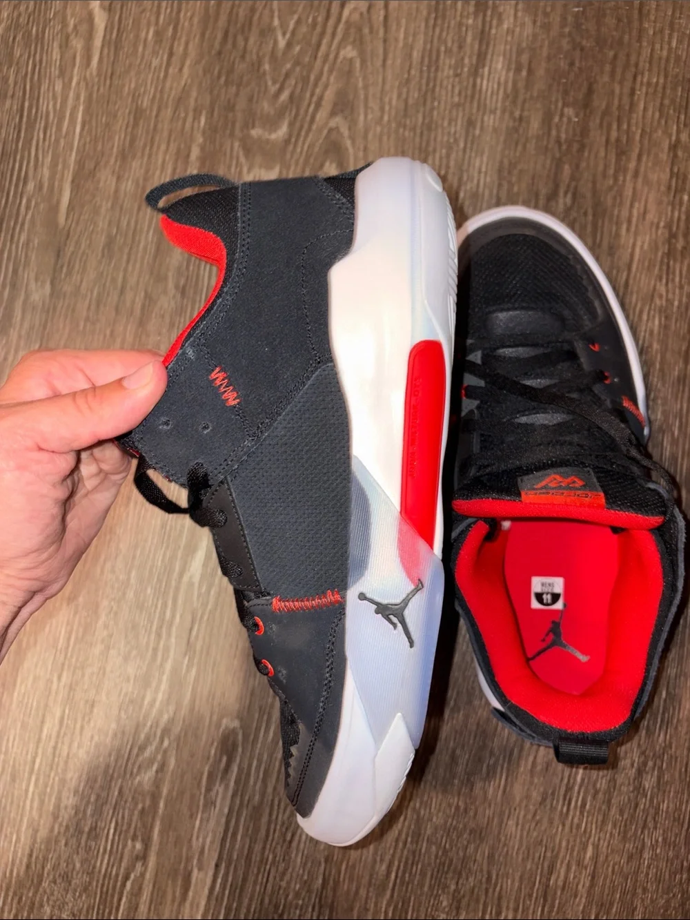 Jordan Low-Top Athletic Shoes - Black and Red